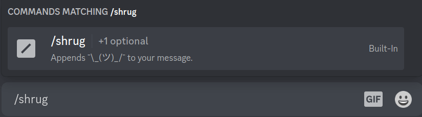 Slash Command Example